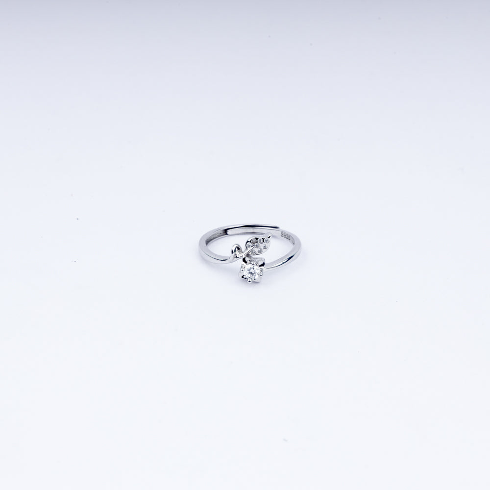 Blossom Gleam 925 Sterling Silver Adjustable Ring
