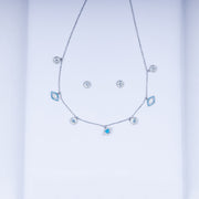 Mystic Evil Eye Zircon Necklace Set In 925 Sterling Silver