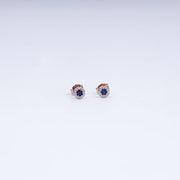 Dual Tone Evil Eye  Zircon Necklace Set In 925 Sterling Silver