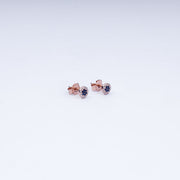 Dual Tone Evil Eye  Zircon Necklace Set In 925 Sterling Silver