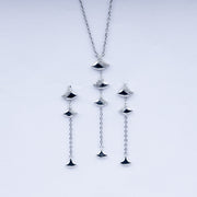 Celestia 925 Silver Cascade Necklace Set