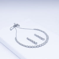 Round Shaped Zircon Necklace Set In 925 Sterling Silver