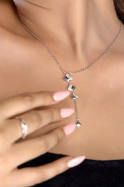 Celestia 925 Silver Cascade Necklace Set