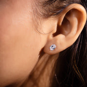 925 Silver Solitaire CZ Stud Earrings – Elegant & Refined