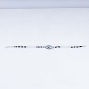 Mystic Iris Rakhi – 925 Sterling Silver Evil Eye with Pink-Blue Accent