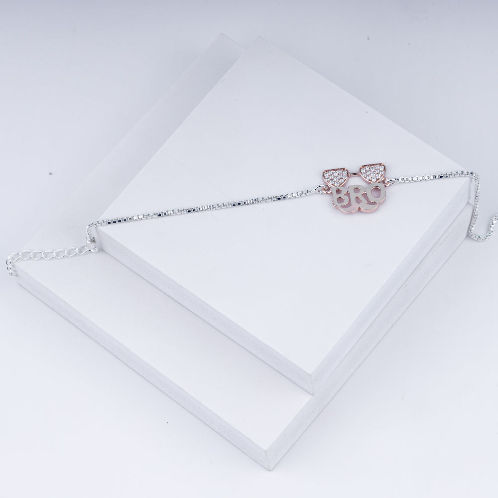 BRO Crown Rakhi – Sterling Silver with Rose Gold Touch