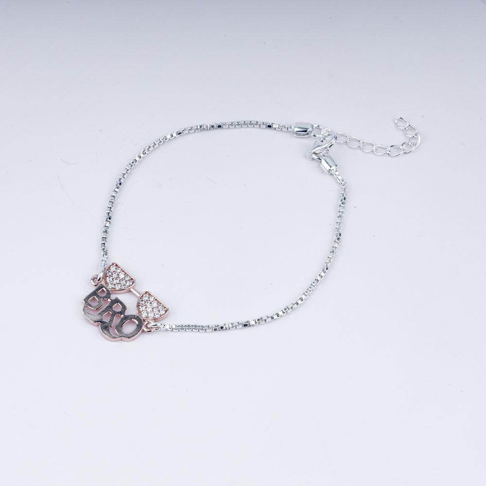 BRO Crown Rakhi – Sterling Silver with Rose Gold Touch