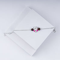Ganpati Rudraksha Rakhi – Divine Blessings in 925 Sterling Silver
