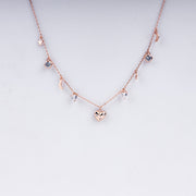 Celestial Charm Necklace in 925 Sterling Silver with Rose Gold Plating