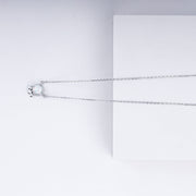 Opulent Glow Opal Pendant Necklace in 925 Sterling Silver with CZ Halo