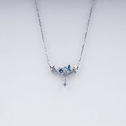 Shimmering Stones Silver Chain In 925 Sterling Silver