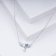Shimmering Stones Silver Chain In 925 Sterling Silver