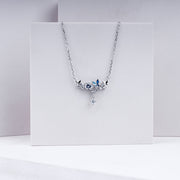 Shimmering Stones Silver Chain In 925 Sterling Silver