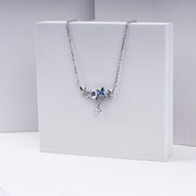 Shimmering Stones Silver Chain In 925 Sterling Silver