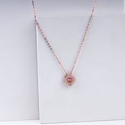 Blossom Elegance Necklace in 925 Sterling Silver with Rose Gold Plating & CZ Accents