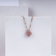 Blossom Elegance Necklace in 925 Sterling Silver with Rose Gold Plating & CZ Accents