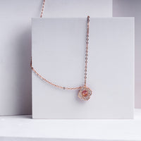 Blossom Elegance Necklace in 925 Sterling Silver with Rose Gold Plating & CZ Accents