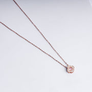 Blossom Elegance Necklace in 925 Sterling Silver with Rose Gold Plating & CZ Accents