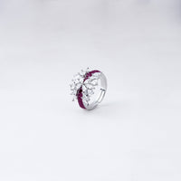 Ruby Wing Butterfly Ring in 925 Sterling Silver – Adjustable