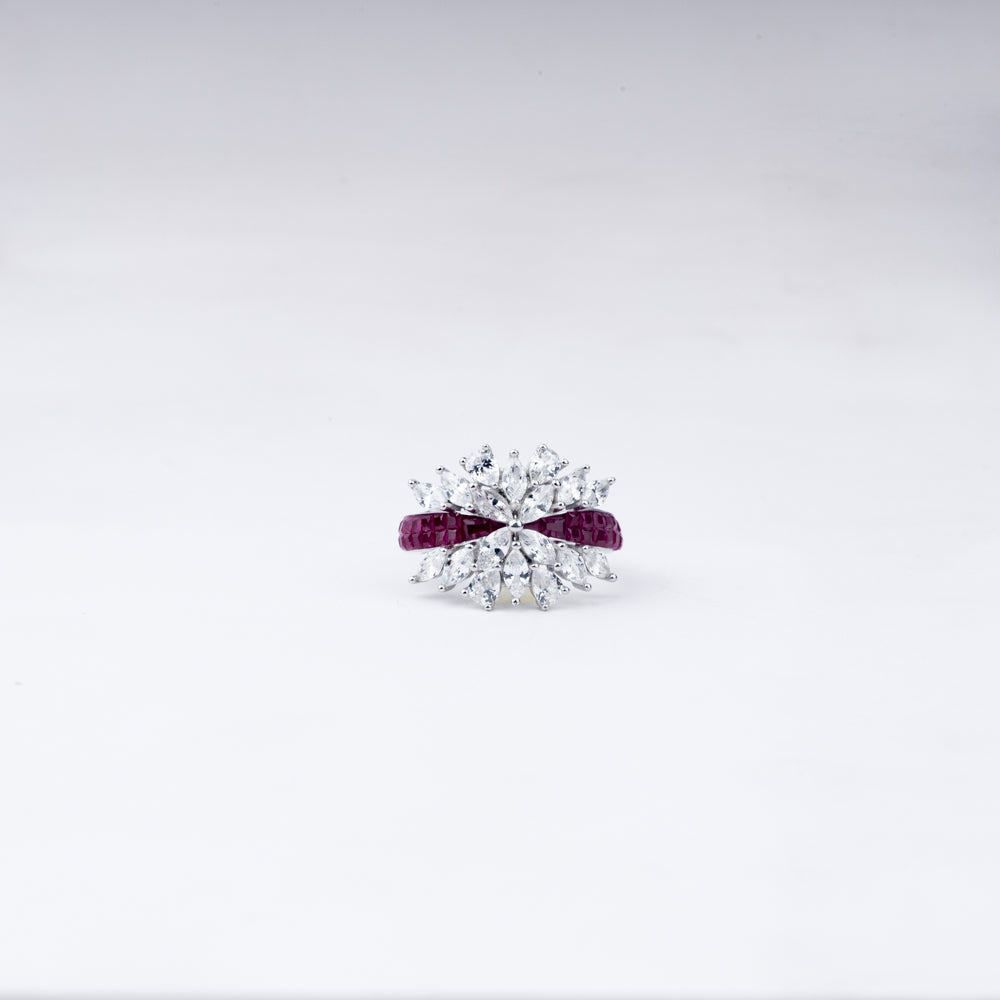 Ruby Wing Butterfly Ring in 925 Sterling Silver – Adjustable