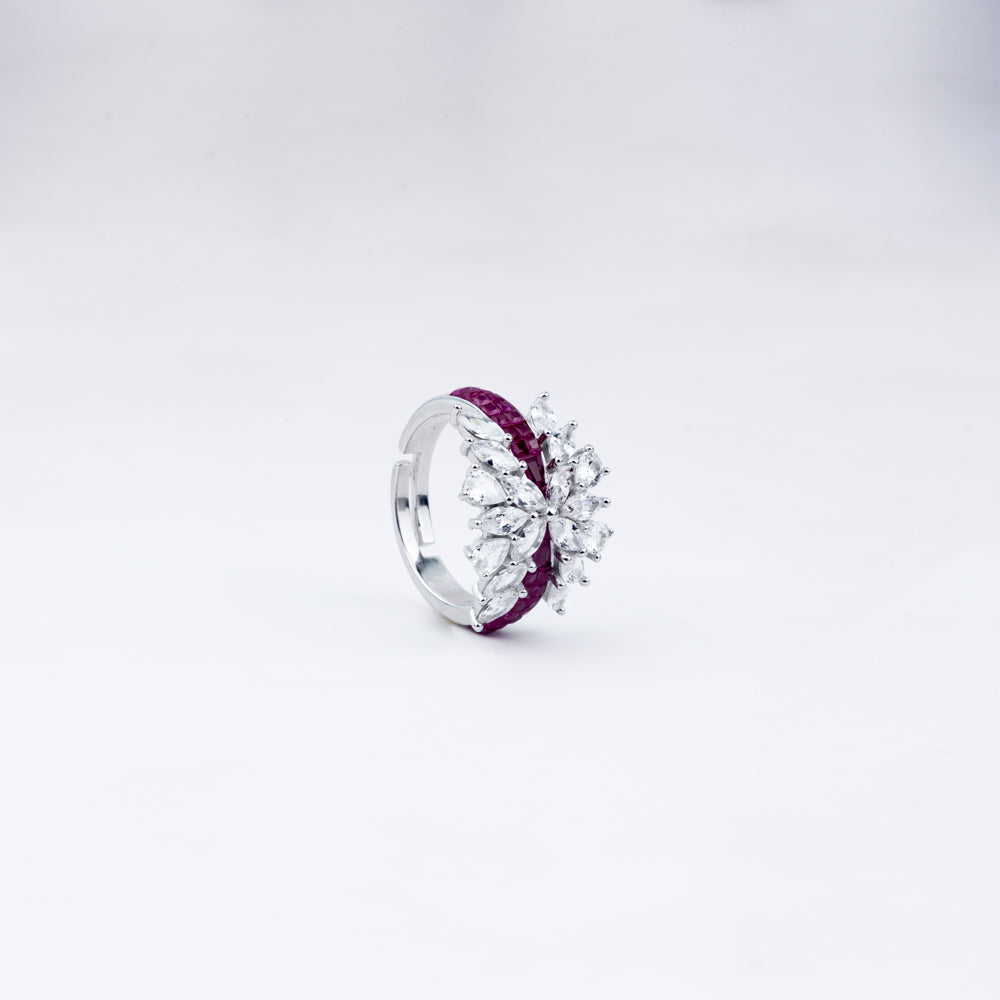 Ruby Wing Butterfly Ring in 925 Sterling Silver – Adjustable