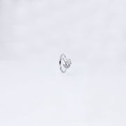 Blooming Heart CZ Ring in 925 Sterling Silver – Nature-Inspired Elegance, Adjustable