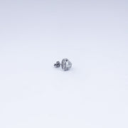 Elegant 925 Sterling Silver Heart Solitaire Earrings with CZ Stone