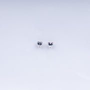 Heart Sparkle CZ Stud Earrings in 925 Sterling Silver with Rose Gold Plating
