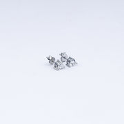 Classic Heart Solitaire CZ Stud Earrings in 925 Sterling Silver