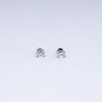 925 Silver Solitaire CZ Stud Earrings – Elegant & Refined