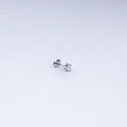 Classic Little Heart Solitaire CZ Stud Earrings in 925 Sterling Silver