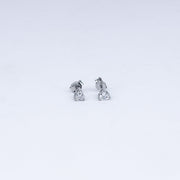 Classic Little Heart Solitaire CZ Stud Earrings in 925 Sterling Silver