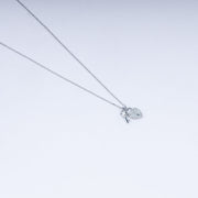 Heart Lock Zircon Necklace Set In 925 Sterling Silver