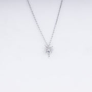 Floral Fantasy Zircon Necklace Set In 925 Sterling Silver