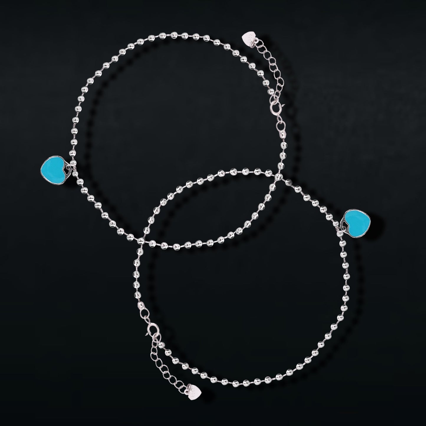 Dainty Heartfelt Anklet In 925 Sterling Silver - Vanika 