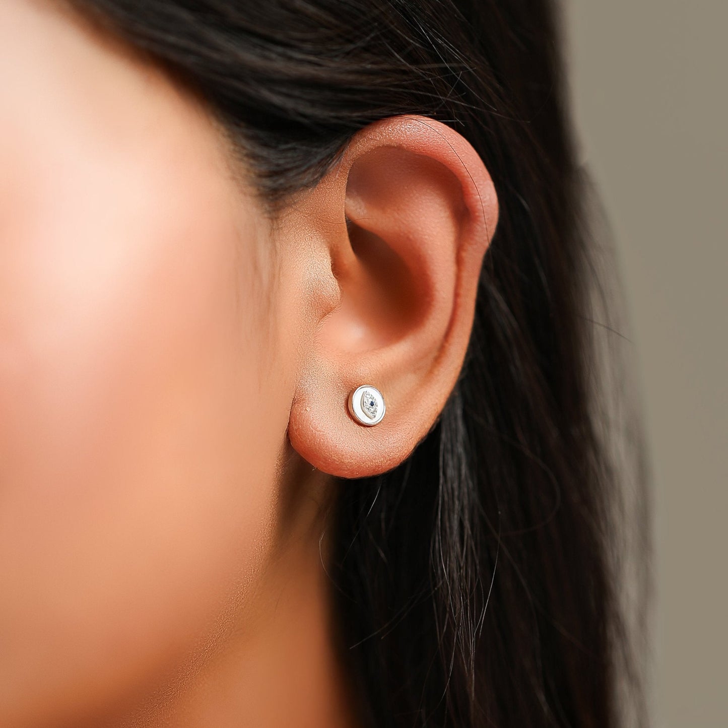 Evil Eye Amulet Zircon Necklace Set In 925 Sterling Silver - Vanika 