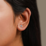 Dual Tone Evil Eye Zircon Necklace Set In 925 Sterling Silver - Vanika 