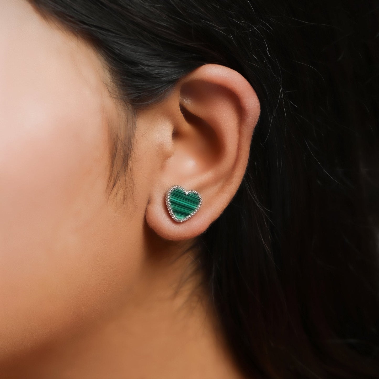 Little Heart Pendant Zircon Necklace Set In 925 Sterling Silver - Vanika 