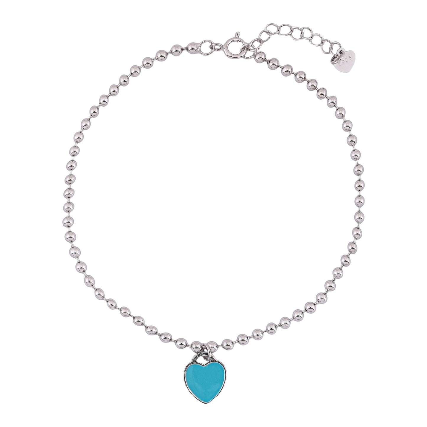 Dainty Heartfelt Anklet In 925 Sterling Silver - Vanika 
