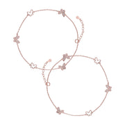 Butterfly Bliss Anklet In 925 Sterling Silver - Vanika 
