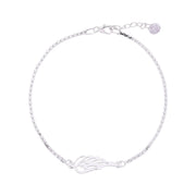 Fluttering Wing Charm Anklet In 925 Sterling Silver - Vanika 