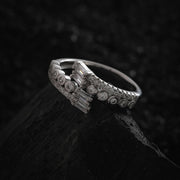 Gleaming Zircon Stone Adjustable Bracelet With Ring In 925 Sterling Silver - Vanika 