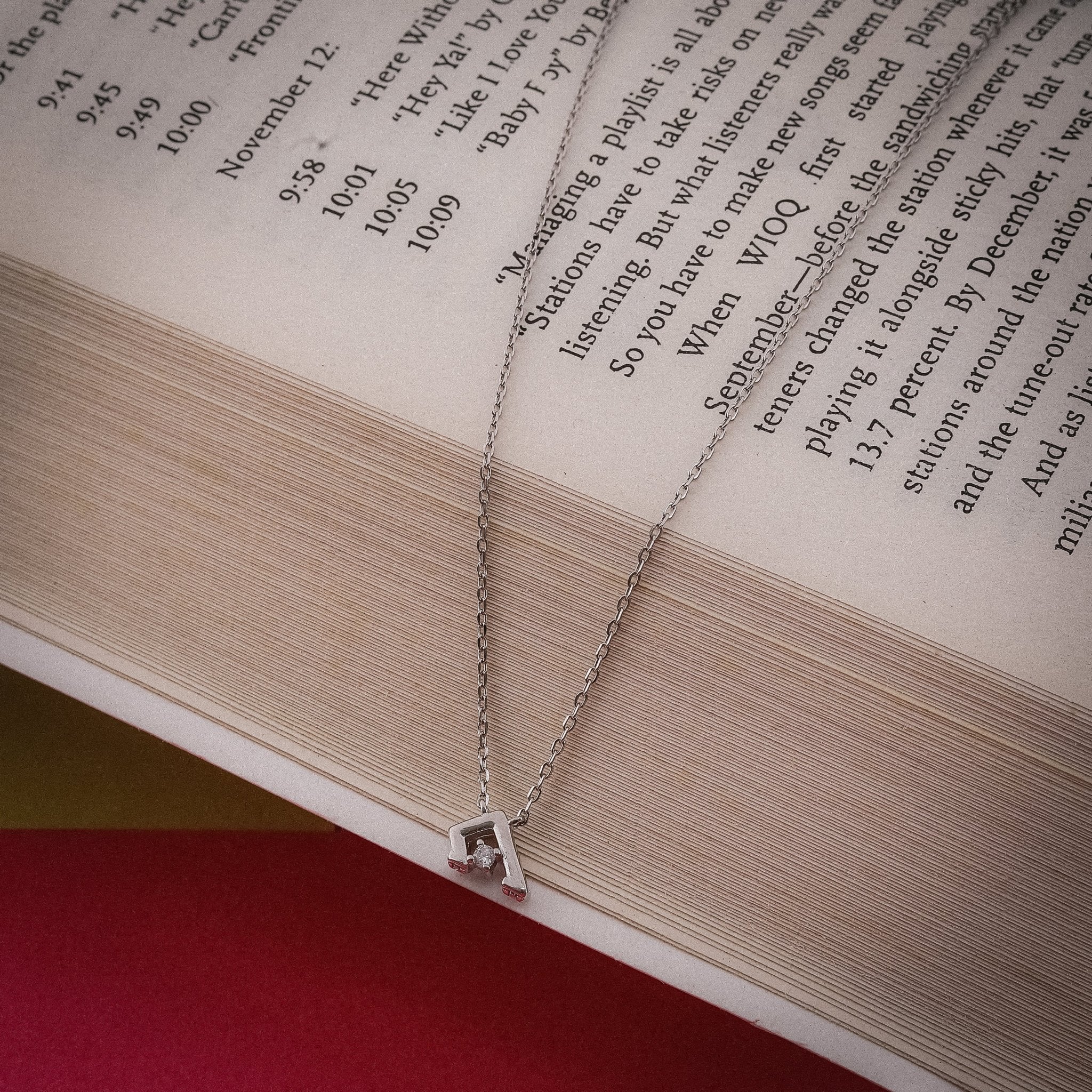 Heart Drop Pendant Chain In 925 Sterling Silver - Vanika 