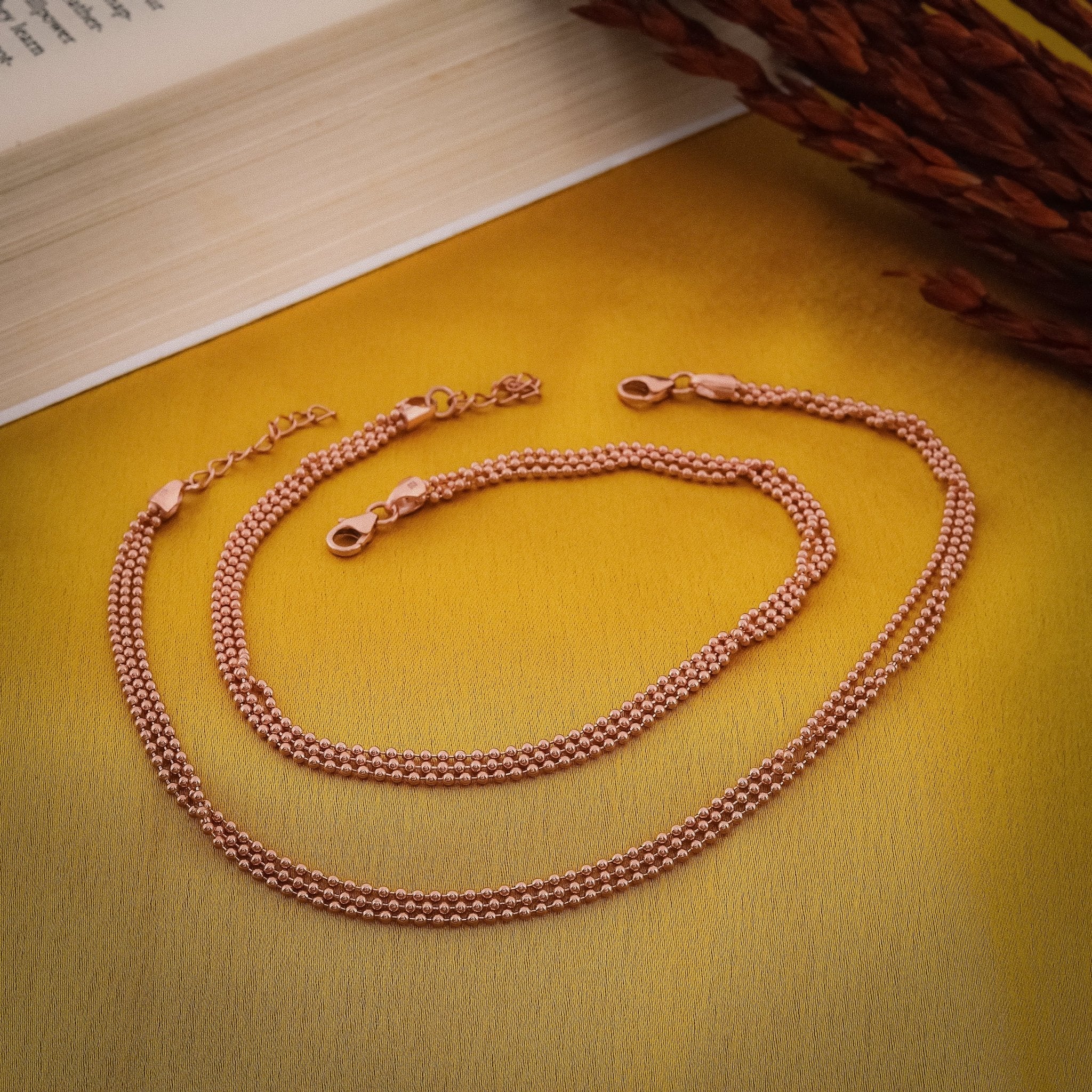 Minimalist Multi-Layered Anklet In 925 Sterling Silver - Vanika 