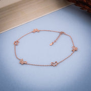 Butterfly Bliss Anklet In 925 Sterling Silver - Vanika 