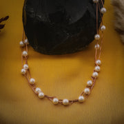 Rosy Pearl Elegance In 925 Sterling Silver Chain - Vanika 