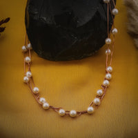 Rosy Pearl Elegance In 925 Sterling Silver Chain - Vanika 
