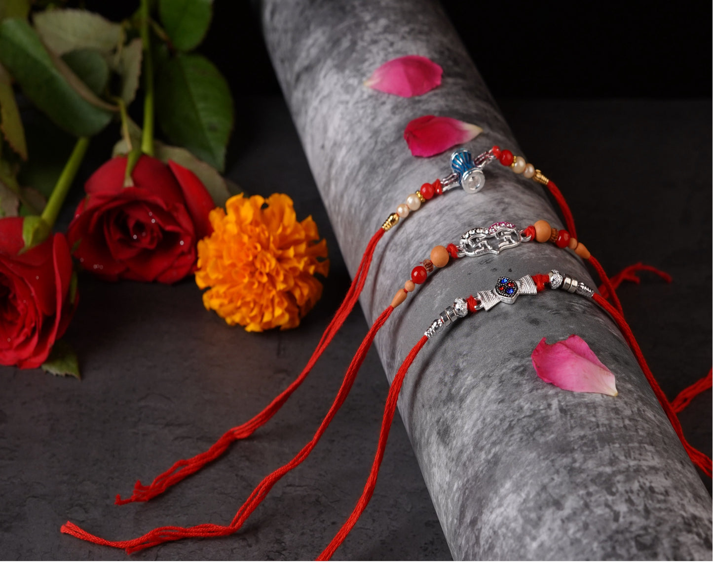 925 Sterling Silver Rakhi Set | Premium Designer Rakhi for Brother | Raksha Bandhan Collection (3 set)