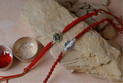 925 Sterling Silver Mahadev & Mahakaal Rakhi Set for Brother | Handmade Designer Raksha Bandhan Rakhi with Red Thread